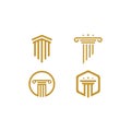 Pillar Logo Template. Column Vector illustration Royalty Free Stock Photo