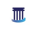Pillar logo template,column vestor design Royalty Free Stock Photo