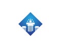 Pillar logo template,column vestor design Royalty Free Stock Photo