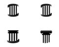 Pillar logo template,column vestor design Royalty Free Stock Photo