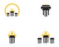 Pillar logo template,column vestor design Royalty Free Stock Photo