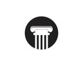 Pillar logo template,column vestor design Royalty Free Stock Photo