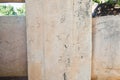 Pillar Stone Inscription in Brahmi Script Royalty Free Stock Photo
