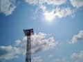 The pillar tree signaling the beautiful sky view