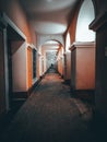 Pillared corridor Royalty Free Stock Photo