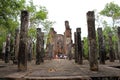 The pillars of Alahana Pirivena around Polonnaruwa Ancient City