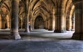 Pillars and arches underneath Glasgow University Royalty Free Stock Photo