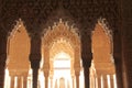 Pillars and Arcs of Alhambra Royalty Free Stock Photo