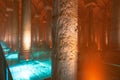 Pillars of the Basilica Cistern or Yerebatan Sarnici in Istanbul