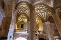 The pillars and ceiling inside the Main abbey church of AlcalÃ¡ la Real, AndalucÃ­a, Spain