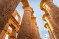 Pillars at the Karnak Temple, Luxor, Egypt, Africa Royalty Free Stock Photo