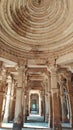 Pillars and dome of historic heritage site in India