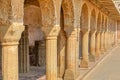 Pillars at the giant Ancient Chand Baori Stepwell of Abhaneri