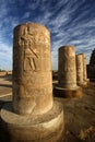 Pillars with hieroglyphs, Egypt