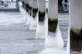 Pillars in ice Royalty Free Stock Photo
