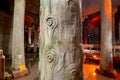 Pillars inside Basilica Cistern in Istanbul