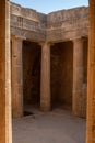 Pillars inside the Tombs of the Kings in Paphos, Cyprus