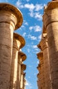 Pillars at the Karnak Temple, Luxor, Egypt, Africa Royalty Free Stock Photo
