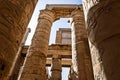 Pillars of the Karnak temple, Luxor, Egypt Royalty Free Stock Photo