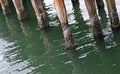 Pillars pier and sea water, Rio Royalty Free Stock Photo