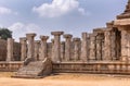 Pillars without roof at Vittalaraya Temple, Hampi, Karnataka, India Royalty Free Stock Photo