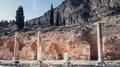 Pillars of the Temple of Apollo, Delphi Royalty Free Stock Photo