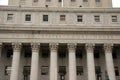 Pillars of the United States Court House, lower Manhattan Royalty Free Stock Photo