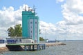 Pillau Pilot Tower 1936 on the shores of the Baltic Strait. Baltiysk, Kaliningrad region