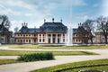 Pillnitz Castle & Park in Germany. Dresden in spring. Nature backgtound