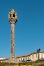 Pillory in Barcelos city with Cavado river in Portugal. It is one of the growing municipalities in the country