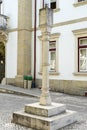 pillory in commemoration of the 870th anniversary of the charter of Miranda do Corvo. Royalty Free Stock Photo