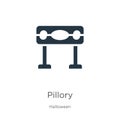 Pillory icon vector. Trendy flat pillory icon from halloween collection isolated on white background. Vector illustration can be