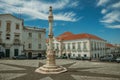 Pillory on square with old buildings at Estremoz Royalty Free Stock Photo