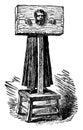 Pillory vintage illustration