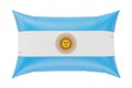 Pillow with Argentinean flag. 3D rendering