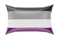 Pillow with asexuality flag. 3D rendering