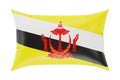 Pillow with Bruneian flag. 3D rendering