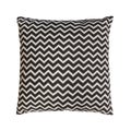 Pillow cushion black and white isolated on white background. Details of modern boho, bohemian, scandinavian and minimal