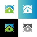 Pillow house logo icon design, home and pillow symbol, flat style vector illustration Royalty Free Stock Photo