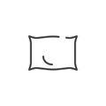 Pillow line icon