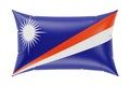 Pillow with Marshallese flag. 3D rendering