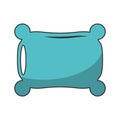 Pillow rest cartoo isolated Royalty Free Stock Photo