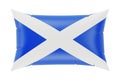 Pillow with Scottish flag. 3D rendering