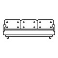 Pillow sofa icon, outline style Royalty Free Stock Photo