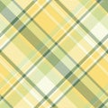 Pillow tartan pattern plaid, primary vector textile texture. Golf fabric seamless check background in yellow and old lace colors