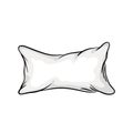 Pillow vector illustration, symbol comfortable sleeping