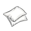 Pillow vector illustration, symbol comfortable sleeping