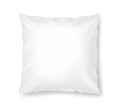 Pillow in white silk case realistic vector illustration Royalty Free Stock Photo