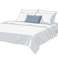 And pillowcases appear smooth emphasizing a clean and minimalistic Royalty Free Stock Photo