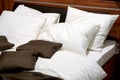 Pillows on a contemporary bed